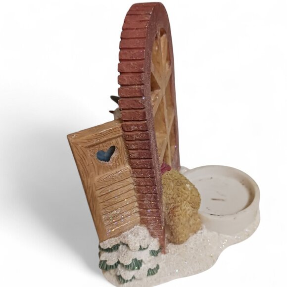 Rare 2001 'Christmas Stuffins' Snowman & Teddy Votive Candle Holder  Liv Canada - Picture 3 of 9